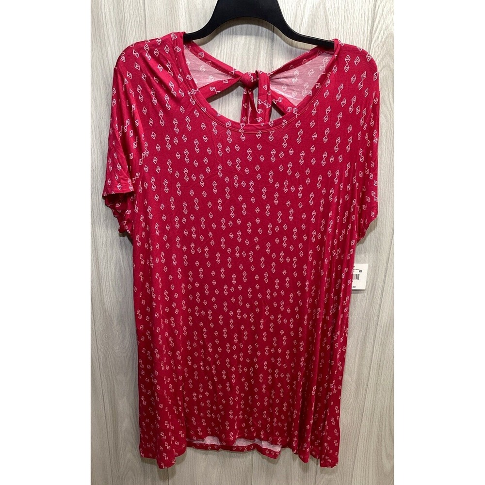 FALLS CREEK Women's (Size 2X) Short Sleeve Crew Neck Dress Rayon‎ Stretch